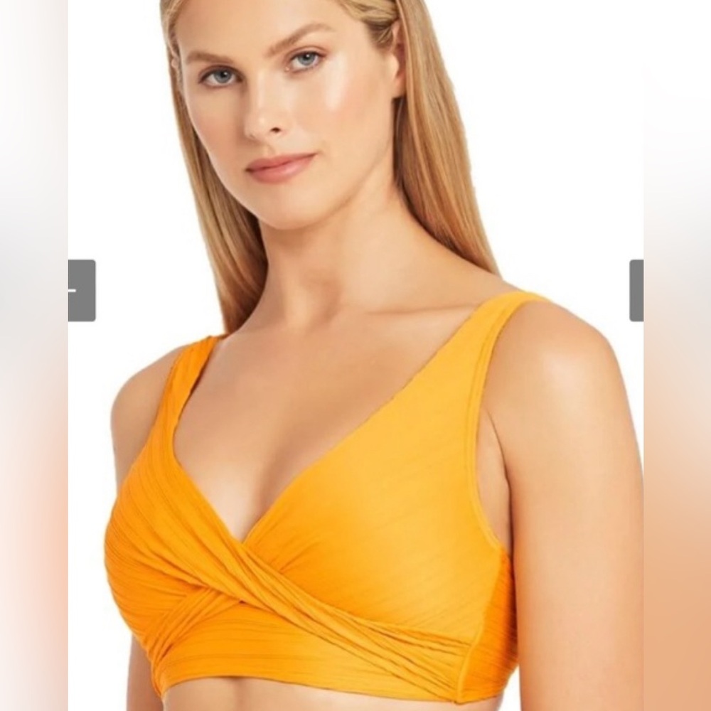 Sea Level Australia Casablanca cross front Multifit Bra Top- Sunflower NWT Sz 14